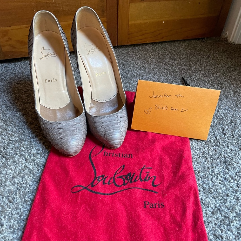 Authentic exotic Christian louboutin feticha